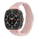 For Samsung Galaxy Watch Ultra 47mm Slide Buckle Nylon Braided Watch Band(Starlight Pink) - 1