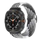 For Samsung Galaxy Watch Ultra 47mm Slide Buckle Nylon Braided Watch Band(Colorful Black) - 1