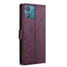 For Motorola Edge 40 Neo N.BEKUS CSJ-P1 Solid Color Leather Phone Case(Wine Red) - 3