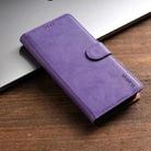 For Motorola Moto G54 N.BEKUS CSJ-P1 Solid Color Leather Phone Case(Purple) - 2