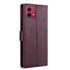 For Motorola Moto G84 N.BEKUS CSJ-P1 Solid Color Leather Phone Case(Wine Red) - 3