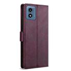 For Motorola Moto G Play 2024 N.BEKUS CSJ-P1 Solid Color Leather Phone Case(Wine Red) - 3