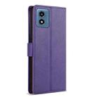 For Motorola Moto G Play 2024 N.BEKUS CSJ-P1 Solid Color Leather Phone Case(Purple) - 3