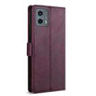 For Motorola Moto G Stylus 2024 N.BEKUS CSJ-P1 Solid Color Leather Phone Case(Wine Red) - 3