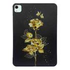 For iPad Air 11 2024 Color Painting Pattern Smart Tablet TPU Case(Golden Rose) - 1