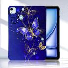 For iPad Air 11 2024 Color Painting Pattern Smart Tablet TPU Case(Blue Butterfly) - 2