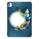 For iPad Pro 11 2024 Color Painting Pattern Smart Tablet TPU Case(Butterfly Circle) - 1