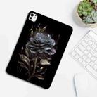 For iPad Pro 11 2024 Color Painting Pattern Smart Tablet TPU Case(Black Rose) - 3