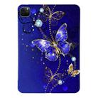 For iPad Pro 11 2022 / 2021 / 2020 Color Painting Pattern Smart Tablet TPU Case(Blue Butterfly) - 1