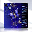 For iPad Pro 11 2022 / 2021 / 2020 Color Painting Pattern Smart Tablet TPU Case(Blue Butterfly) - 2