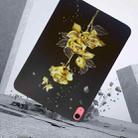 For iPad 10th Gen 10.9 2022 Golden Rose Pattern Smart Tablet TPU Case(Black) - 3