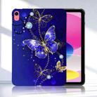 For iPad 10th Gen 10.9 2022 Color Painting Pattern Smart Tablet TPU Case(Blue Butterfly) - 2