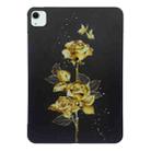 For iPad Air 10.9 2022 / 2020 Color Painting Pattern Smart Tablet TPU Case(Golden Rose) - 1