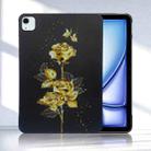 For iPad Air 10.9 2022 / 2020 Color Painting Pattern Smart Tablet TPU Case(Golden Rose) - 2