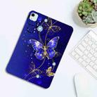 For iPad Air 10.9 2022 / 2020 Color Painting Pattern Smart Tablet TPU Case(Blue Butterfly) - 3