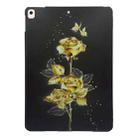 For iPad 10.2 2021 / 2020 / 2019 Color Painting Pattern Smart Tablet TPU Case(Golden Rose) - 1