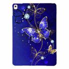 For iPad 10.2 2021 / 2020 / 2019 Color Painting Pattern Smart Tablet TPU Case(Blue Butterfly) - 1