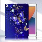 For iPad 10.2 2021 / 2020 / 2019 Color Painting Pattern Smart Tablet TPU Case(Blue Butterfly) - 2