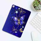 For iPad 10.2 2021 / 2020 / 2019 Color Painting Pattern Smart Tablet TPU Case(Blue Butterfly) - 3