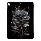 For iPad 10.2 2021 / 2020 / 2019 Color Painting Pattern Smart Tablet TPU Case(Black Rose) - 1