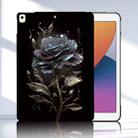 For iPad 10.2 2021 / 2020 / 2019 Color Painting Pattern Smart Tablet TPU Case(Black Rose) - 2