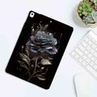 For iPad 10.2 2021 / 2020 / 2019 Color Painting Pattern Smart Tablet TPU Case(Black Rose) - 3