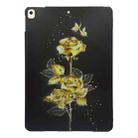 For iPad Air 10.5 2019 Color Painting Pattern Smart Tablet TPU Case(Golden Rose) - 1