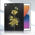 For iPad Air 10.5 2019 Color Painting Pattern Smart Tablet TPU Case(Golden Rose) - 2