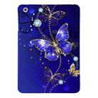 For iPad mini 3 / 2 / 1 Color Painting Pattern Smart Tablet TPU Case(Blue Butterfly) - 1
