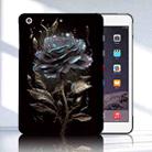 For iPad mini 3 / 2 / 1 Color Painting Pattern Smart Tablet TPU Case(Black Rose) - 2