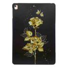 For iPad Air / Air 2 / 9.7 2017 / 2018 Color Painting Pattern Smart Tablet TPU Case(Golden Rose) - 1