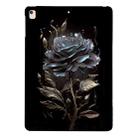 For iPad Air / Air 2 / 9.7 2017 / 2018 Color Painting Pattern Smart Tablet TPU Case(Black Rose) - 1