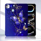 For iPad Pro 13 2024 Color Painting Pattern Smart Tablet TPU Case(Blue Butterfly) - 2