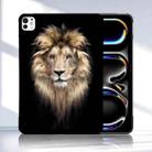 For iPad Pro 13 2024 Color Painting Pattern Smart Tablet TPU Case(Lion) - 2