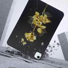 For iPad Air 13 2024 Color Painting Pattern Smart Tablet TPU Case(Golden Rose) - 3