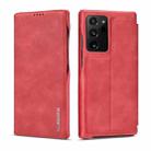 For Samsung Galaxy Note20 Ultra LC.IMEEKE Hon Ancient Series Horizontal Flip Leather Case with Holder & Card Slot(Red) - 1