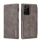 For Samsung Galaxy Note20 Ultra LC.IMEEKE Hon Ancient Series Horizontal Flip Leather Case with Holder & Card Slot(Coffee) - 1