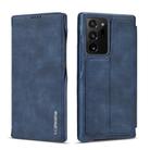 For Samsung Galaxy Note20 Ultra LC.IMEEKE Hon Ancient Series Horizontal Flip Leather Case with Holder & Card Slot(Blue) - 1