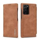 For Samsung Galaxy Note20 Ultra LC.IMEEKE Hon Ancient Series Horizontal Flip Leather Case with Holder & Card Slot(Brown) - 1