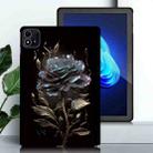 For itel Pad One Color Painting Pattern Smart Tablet TPU Case(Black Rose) - 2