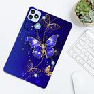 For itel VistaTab 30 Color Painting Pattern Smart Tablet TPU Case(Blue Butterfly) - 3