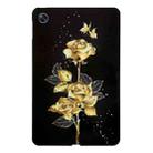 For OPPO Pad Air Golden Rose Pattern Smart Tablet TPU Case(Black) - 1