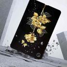 For OPPO Pad Air Golden Rose Pattern Smart Tablet TPU Case(Black) - 3