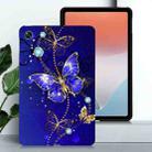 For OPPO Pad Air Color Painting Pattern Smart Tablet TPU Case(Blue Butterfly) - 2