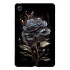 For OPPO Pad Air Color Painting Pattern Smart Tablet TPU Case(Black Rose) - 1