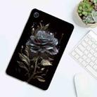 For OPPO Pad Air Color Painting Pattern Smart Tablet TPU Case(Black Rose) - 3
