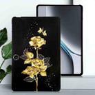 For OPPO Pad Neo / Pad Air2 Color Painting Pattern Smart Tablet TPU Case(Golden Rose) - 2