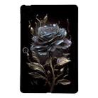 For OPPO Pad Neo / Pad Air2 Color Painting Pattern Smart Tablet TPU Case(Black Rose) - 1