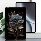 For OPPO Pad Neo / Pad Air2 Color Painting Pattern Smart Tablet TPU Case(Black Rose) - 2