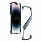 For iPhone 14 Pro Max S-shaped Stand Frameless Metal Phone Case(Grey) - 1